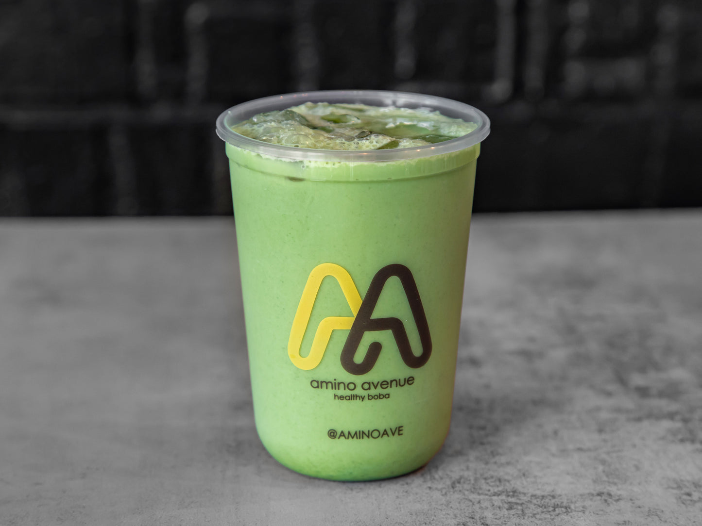 Jasmine Matcha Latte (w/ Boba)