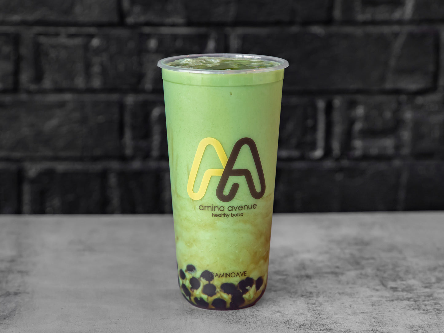 Jasmine Matcha Latte (w/ Boba)